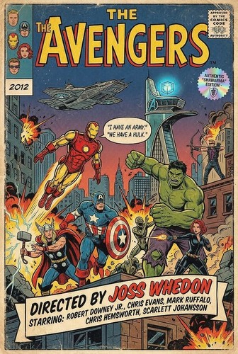 Poster supereroi fumetto