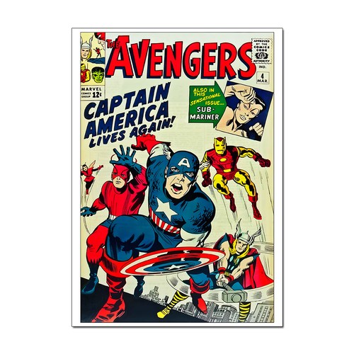 Poster retro the avengers - retro,